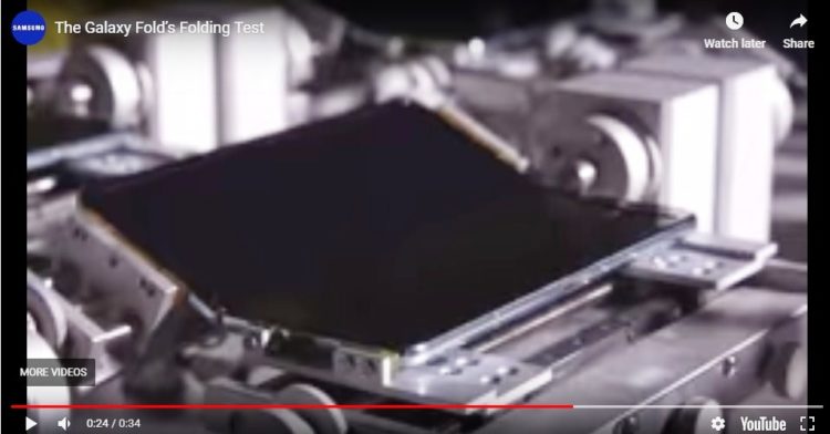 How a Robot Tests Samsung Galaxy Fold Folding Phone